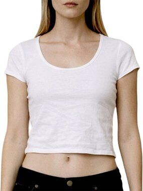 NWT GAP White Cap Sleeve Cropped Top XXL Basic
